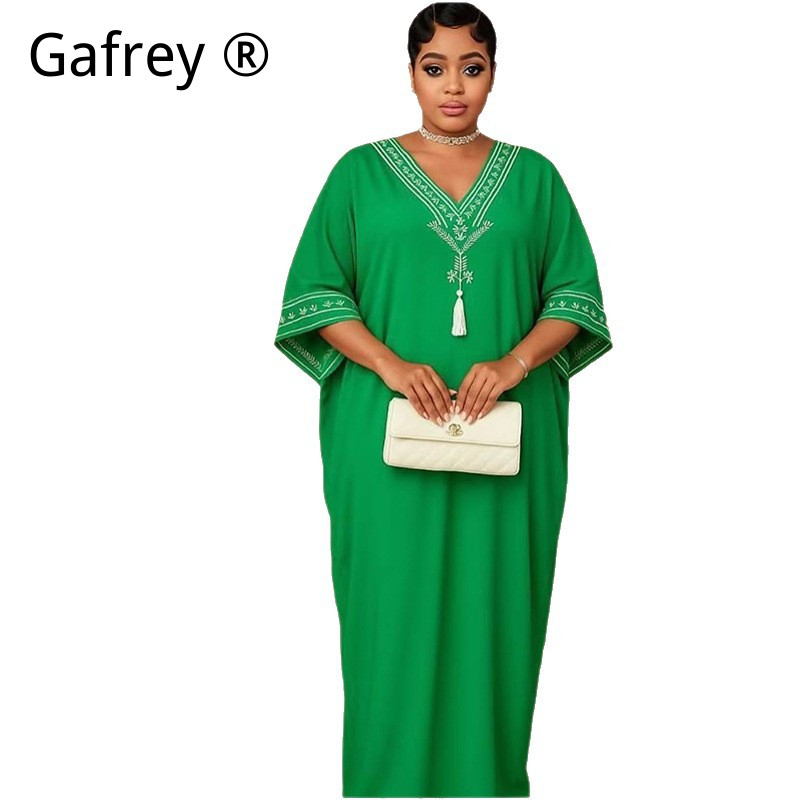 Ethnic Gown - Bedruckte Abaya im Nahost-Stil für Frauen