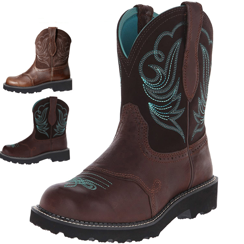 Ethnic Fabric - Gestickte Cowboystiefel für Männer und Frauen,