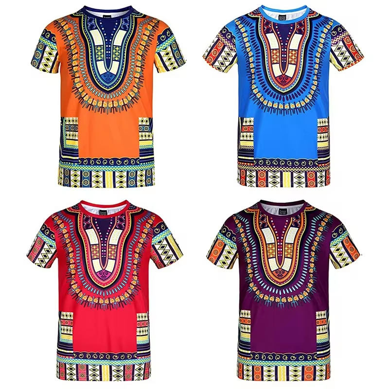 Kids Ethnic Fashion - Sommer Harajuku 3D-Druck afrikanische Dashiki ethnische