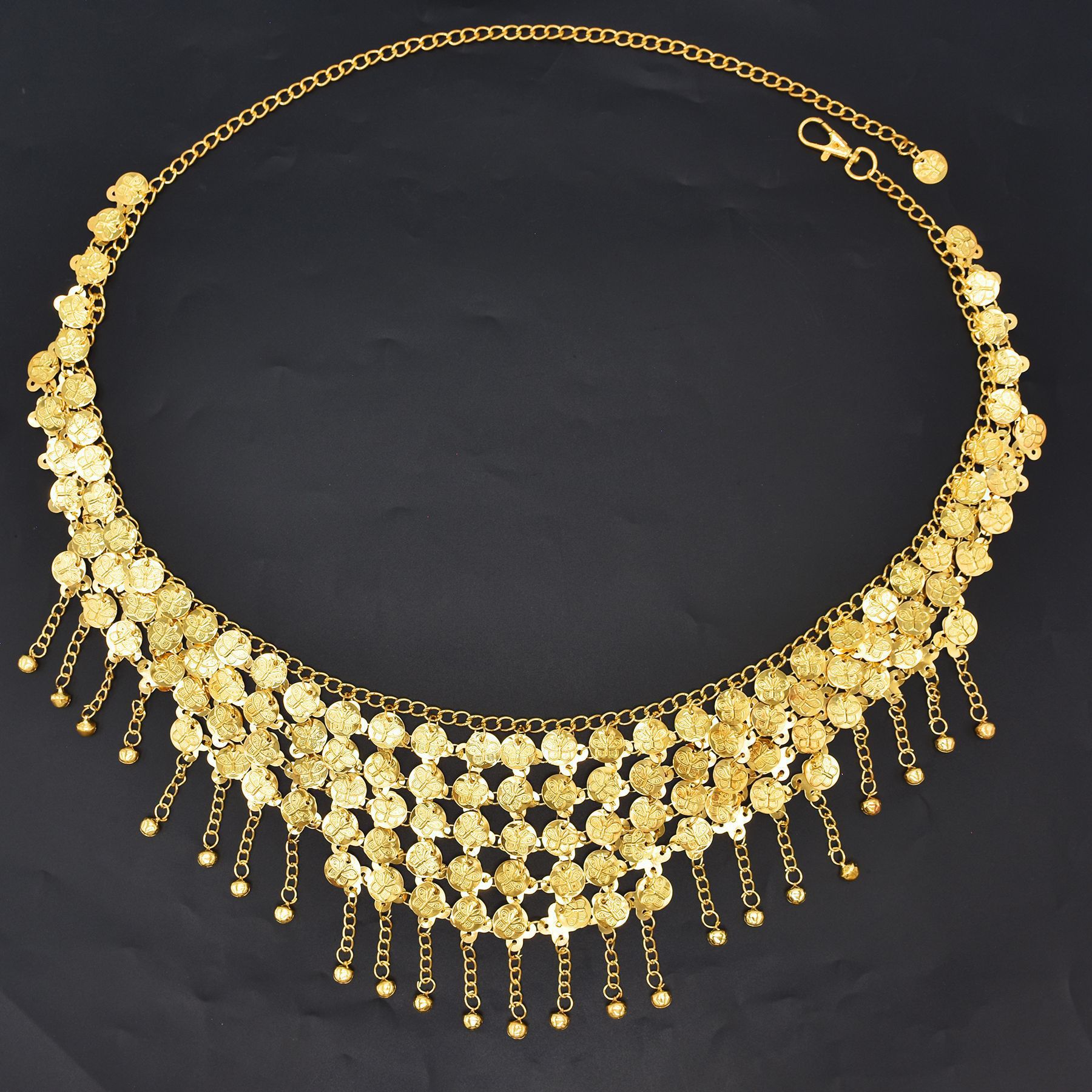 Ethnic Fashion Co In - Mode Legierung Münzen Quaste Taille Kette
