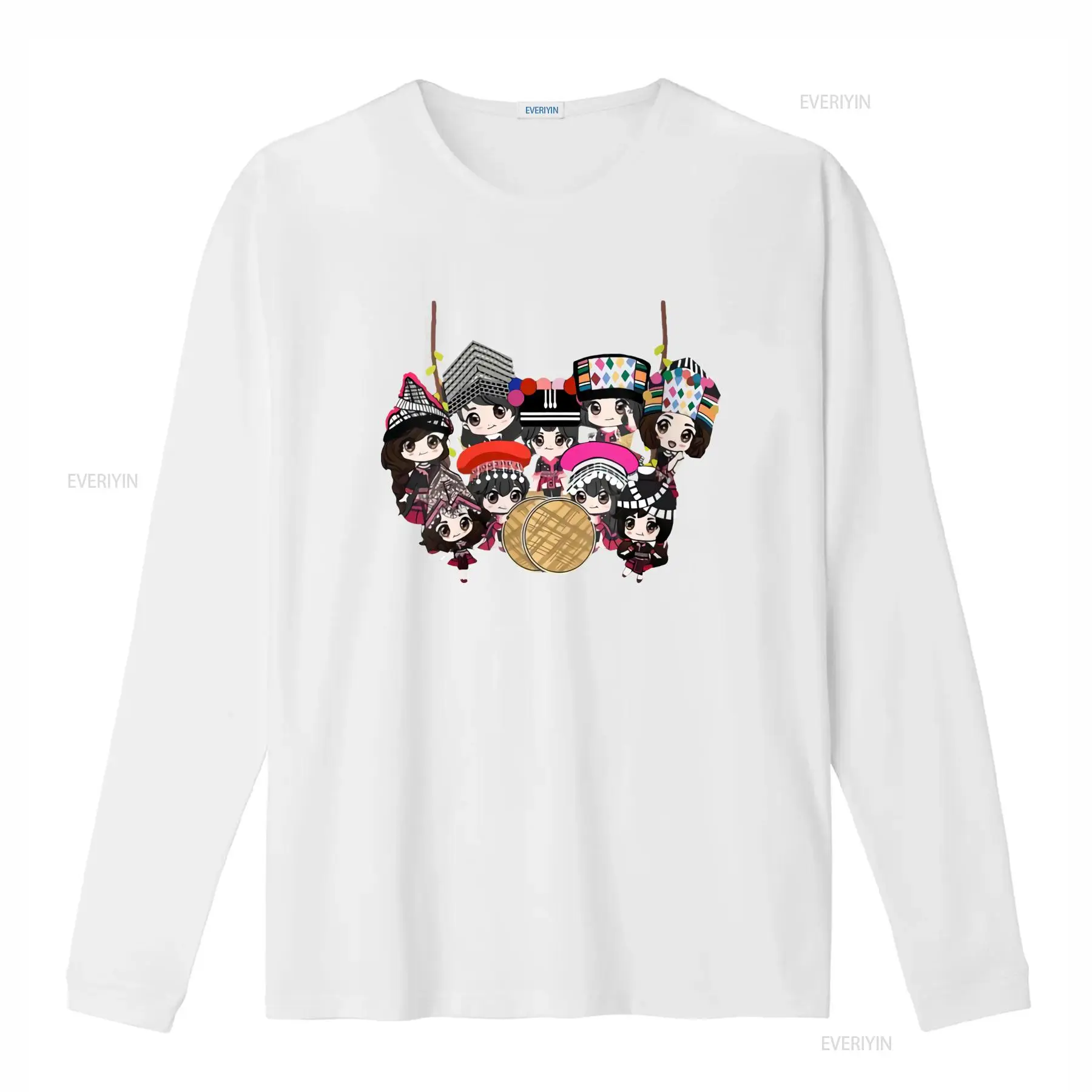9 Hmong Girls Cartoon Print T- – Fashion Ethnic Wear For Men Bewertung und Preis