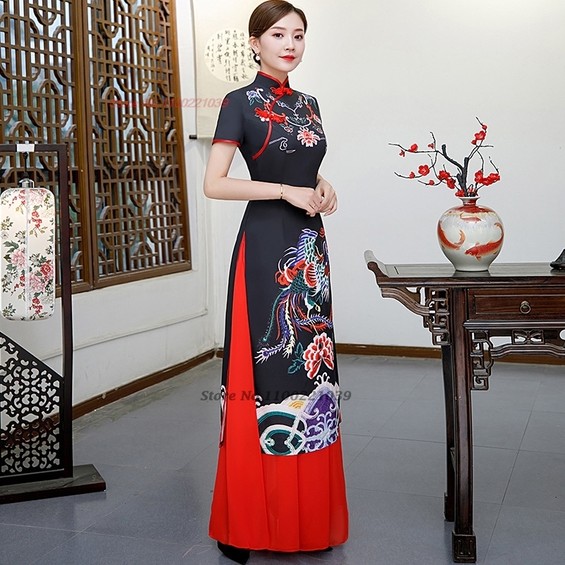 2026 chinesisches verbessertes – Ao Dai Vietnam Dress Bewertung und Preis
