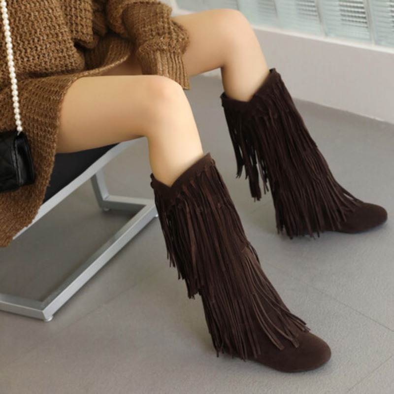 2025 neue Hohe Stiefel Frauen  – Ethnic Fabric Bewertung und Preis