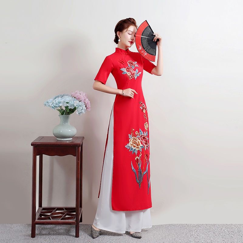 Sommer Frauen Traditionelle Vi – Ao Dai Vietnam Dress Bewertung und Preis